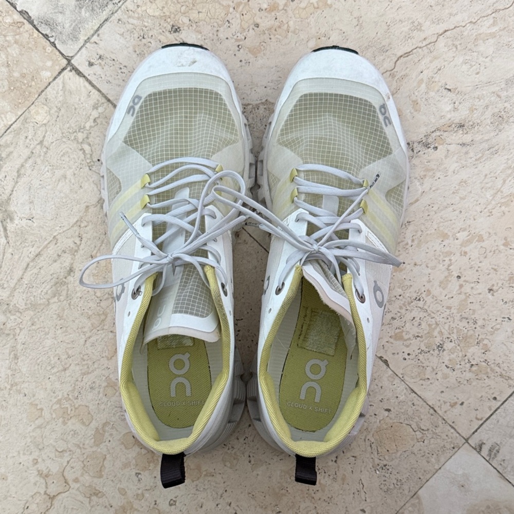 On Running Women's White & Light Yellow Running Shoes